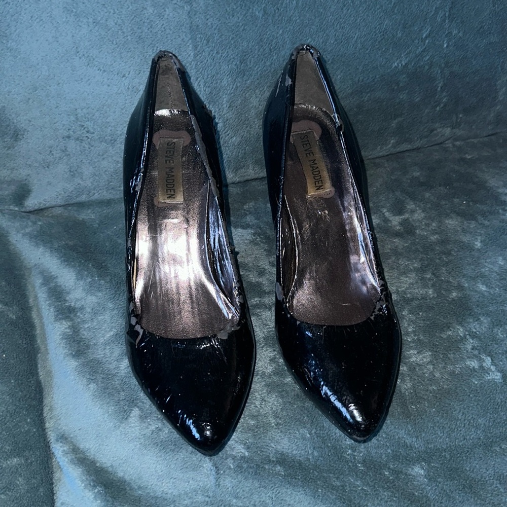 Steve Madden black heels size 7.5 👠 damaged